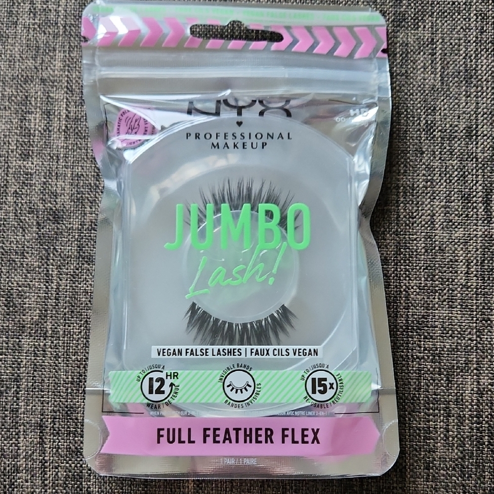 Nyx NWT Jumjo Lash Full Feather Flex Vehan False Lashes